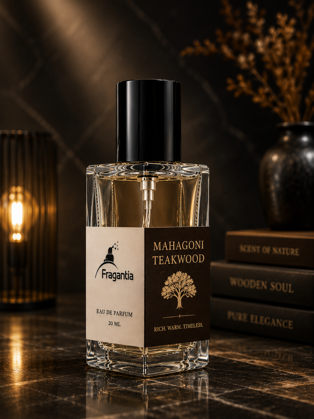 Mahogany Teakwood Eau De Parfum | Premium Long-Lasting Fragrance Perfume | Unisex | 20 mL