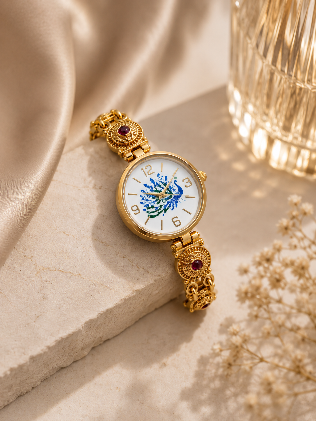Royal Peacock Heritage Gold Women's Bracelet Watch