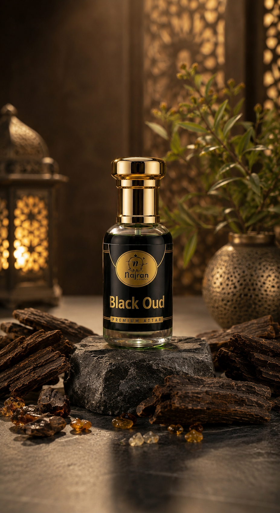 Black Oud Premium Attar Perfume Oil (12ml) | Long-Lasting Fragrance | Alcohol-Free | Unisex