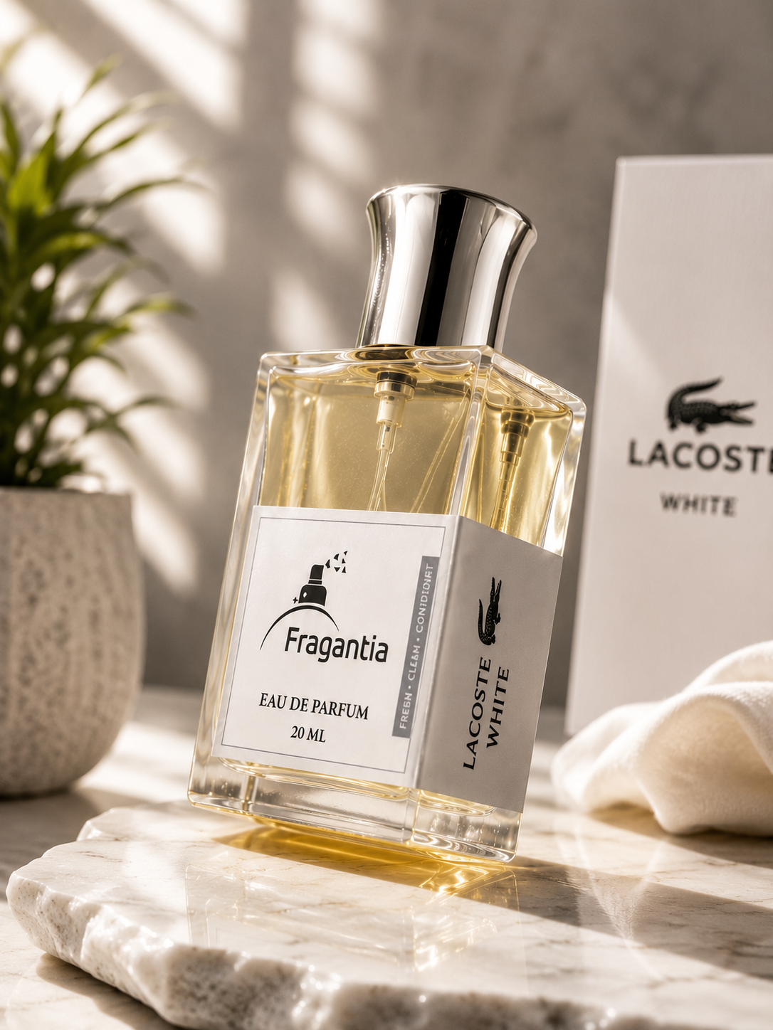 Lacoste White Eau De Parfum | Premium Long-Lasting Fragrance Perfume | Unisex | 20 mL