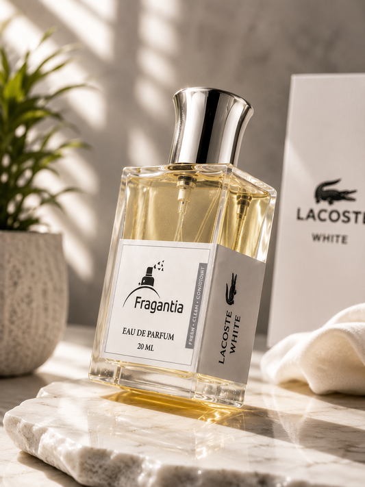 Lacoste White Eau De Parfum | Premium Long-Lasting Fragrance Perfume | Unisex | 20 mL