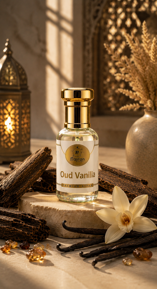 Oud Vanilla Premium Attar Perfume Oil (6ml) | Long-Lasting Fragrance | Alcohol-Free | Unisex