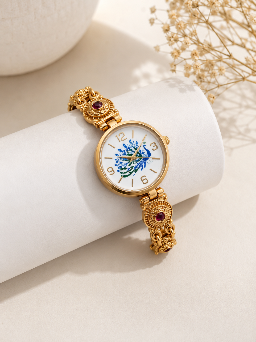 Royal Peacock Heritage Gold Women's Bracelet Watch