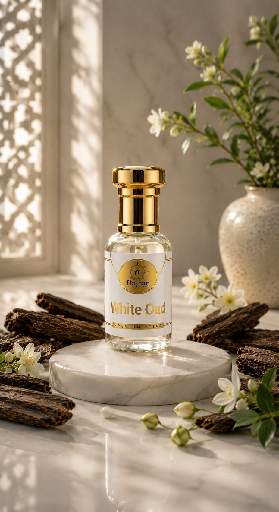 White Oud Premium Attar Perfume Oil (6ml) | Long-Lasting Fragrance | Alcohol-Free | Unisex