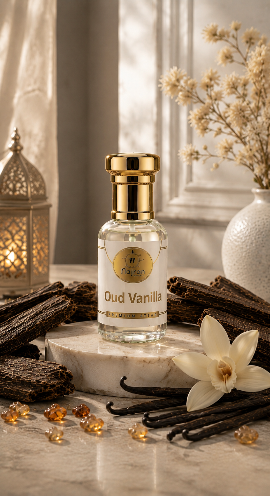 Oud Vanilla Premium Attar Perfume Oil (6ml) | Long-Lasting Fragrance | Alcohol-Free | Unisex