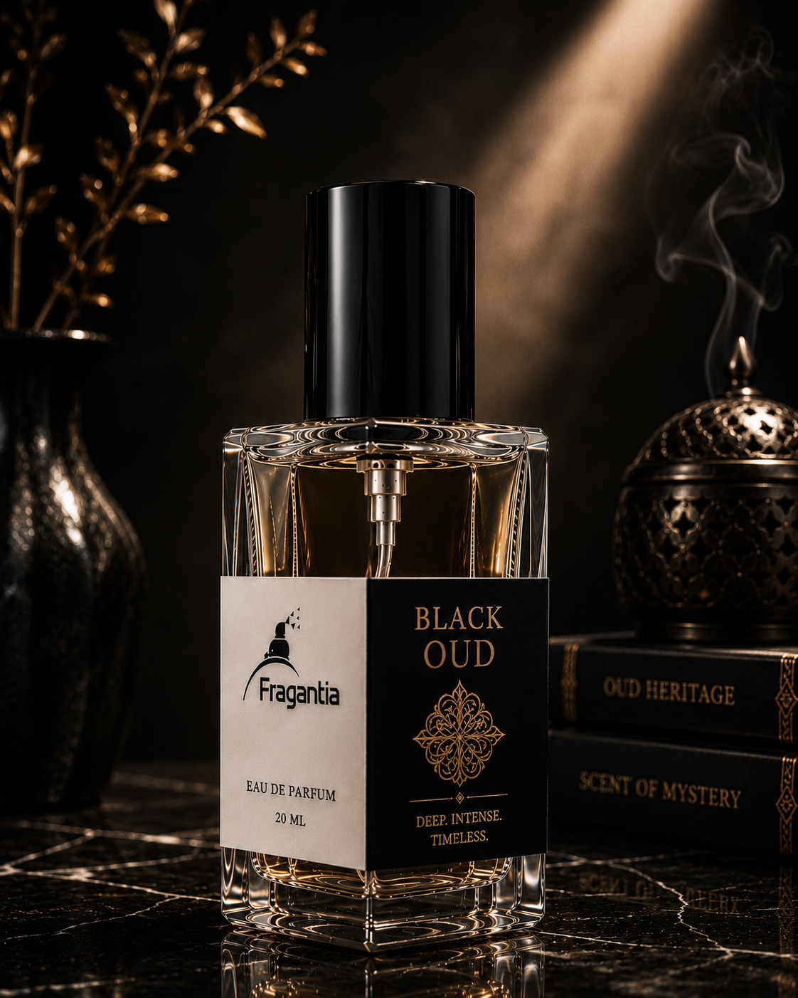 Black Oud Eau De Parfum | Premium Long-Lasting Fragrance Perfume | Unisex | 20 mL