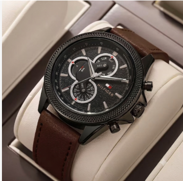 Tommy Hilfiger Premium Chronograph Brown Leather Watch