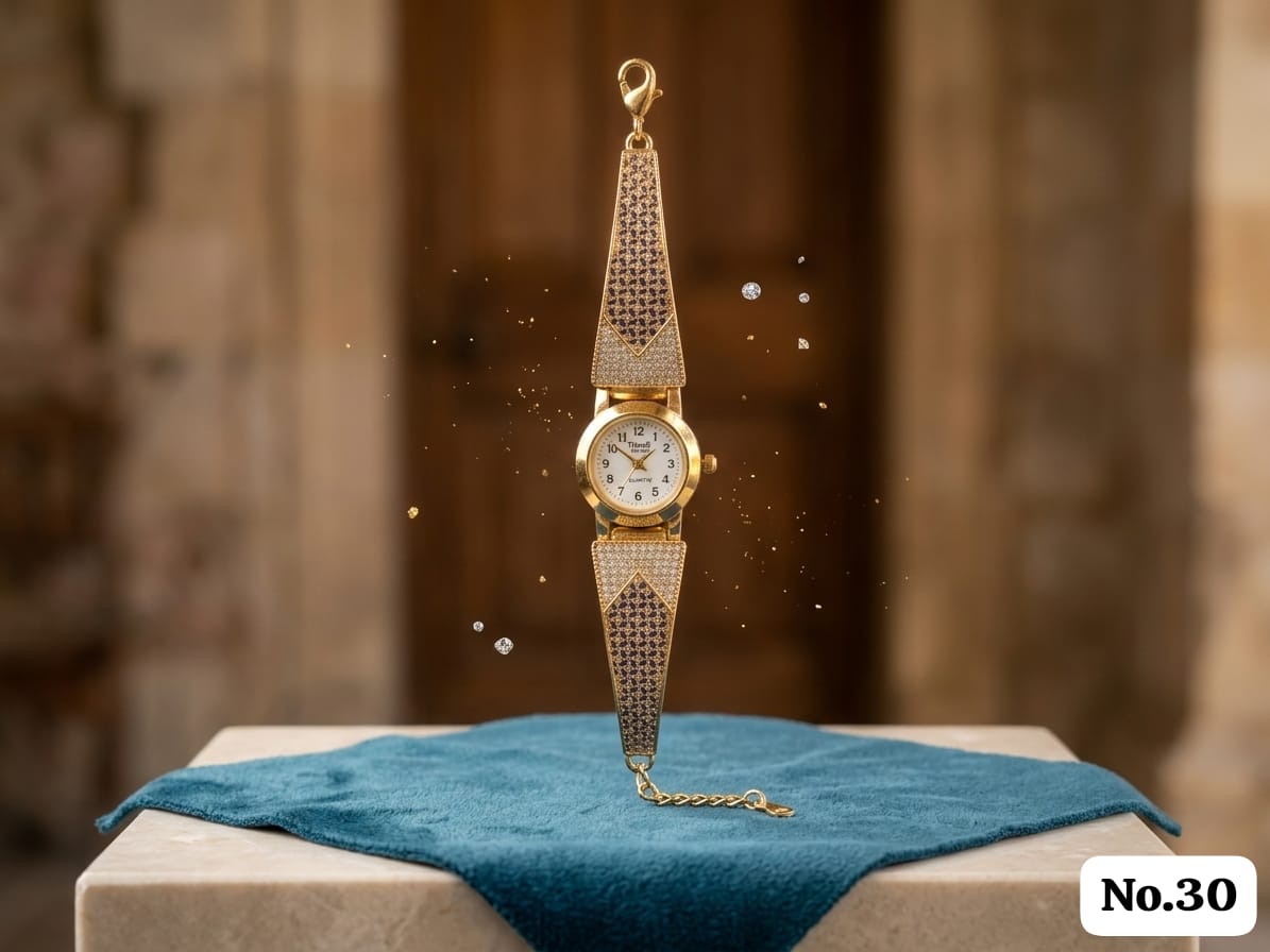 Velvet Elara Gold Crystal Women's Watch