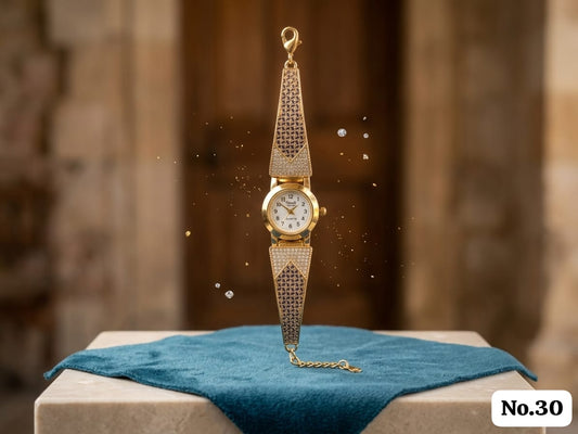 Velvet Elara Gold Crystal Women's Watch