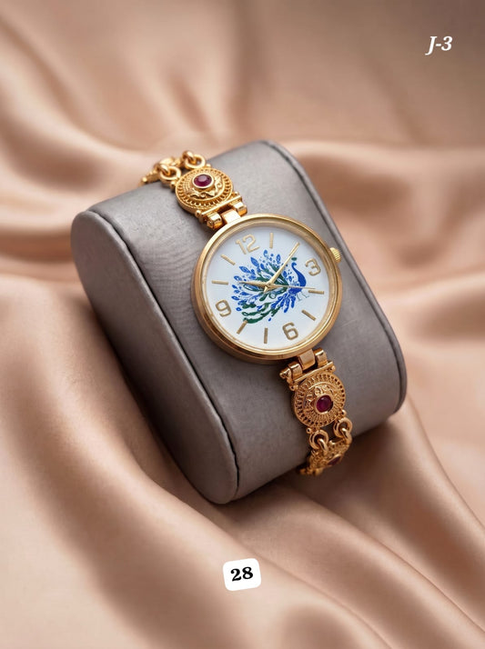 Royal Peacock Heritage Gold Women's Bracelet Watch