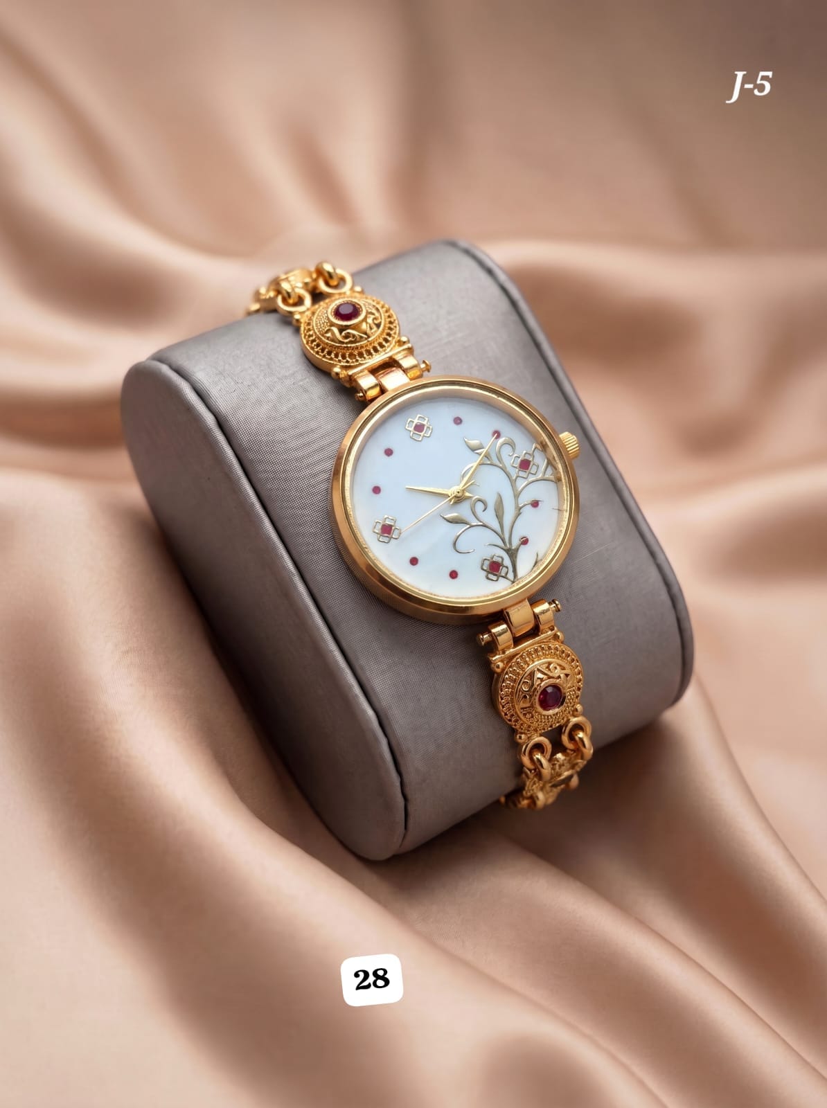 Ruby Blossom Heritage Women's Bracelet Watch