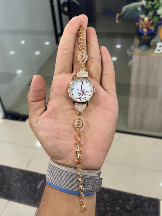 Velvet Bloom Rose Gold Women's Designer Watch
